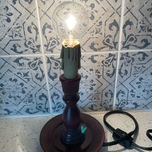 Vintage Style Brown Candle Lamp